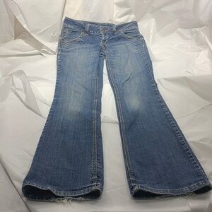Women’s ZCo Low Rise Boot Cut Washed Blue Jeans Size 7